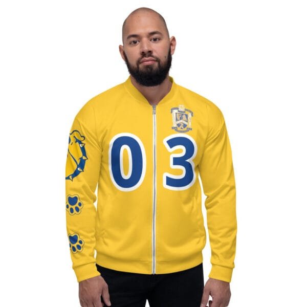 AEB03 GOLD Bomber Jacket (WBT - #BULLDOGS4LIFE)