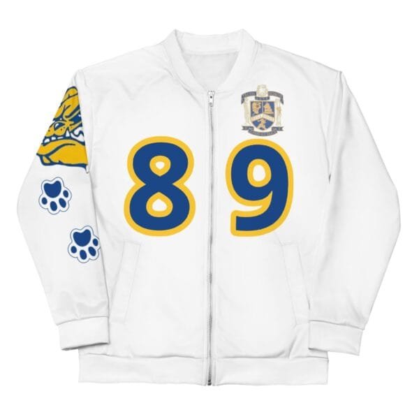 AEB89 White Bomber Jacket - Image 9