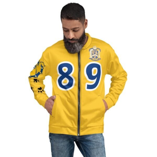 AEB89 Gold Bomber Jacket - Image 2