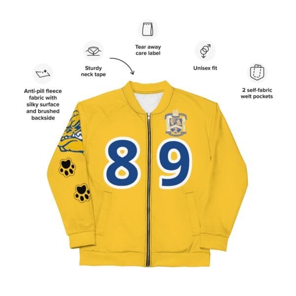 AEB89 Gold Bomber Jacket - Image 7