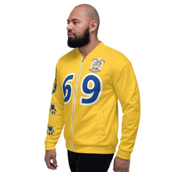 AEB69 GOLD Bomber Jacket (WBT - #BULLDOGS4LIFE) - Image 4