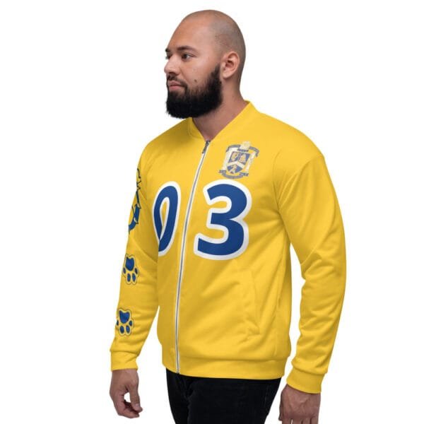 AEB03 GOLD Bomber Jacket (WBT - #BULLDOGS4LIFE) - Image 4