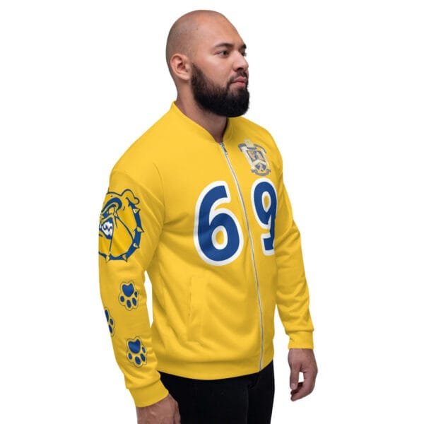 AEB69 GOLD Bomber Jacket (WBT - #BULLDOGS4LIFE) - Image 3