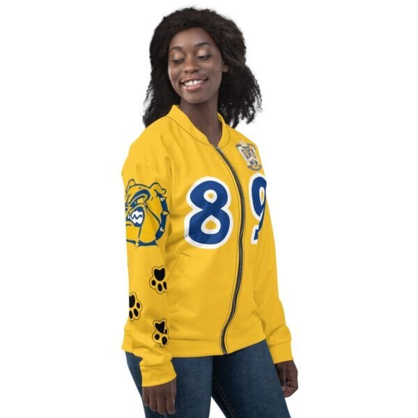 AEB89 Gold Bomber Jacket - Image 9