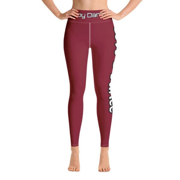 Troy Dance Leggings - Love 2 Dance (Burgundy) - Image 4