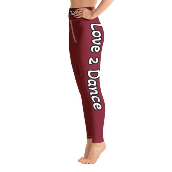 Troy Dance Leggings - Love 2 Dance (Burgundy)