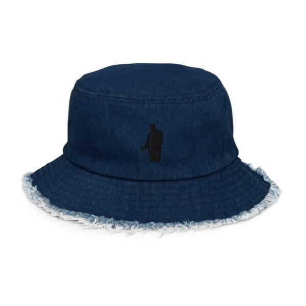 Distressed denim bucket hat - ReggieSaxLogo - Image 4