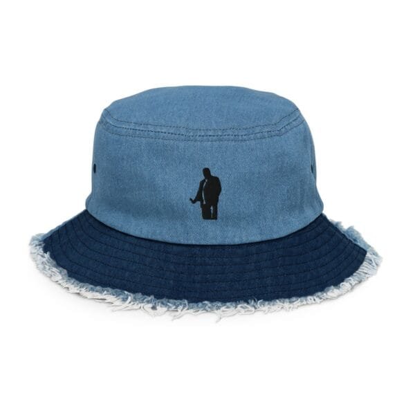 Distressed denim bucket hat - ReggieSaxLogo - Image 5