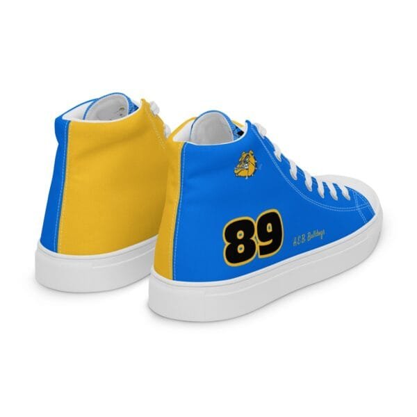 C/O 89 AEB - Blue & Gold Men’s high top canvas shoes - Image 5