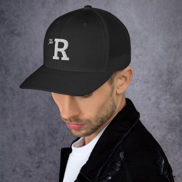 The R - Retro Trucker Hat | Yupoong 6606 - Image 10