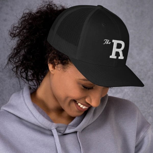 The R - Retro Trucker Hat | Yupoong 6606 - Image 4