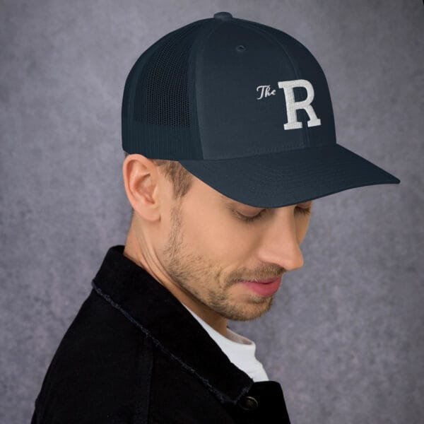 The R - Retro Trucker Hat | Yupoong 6606 - Image 14