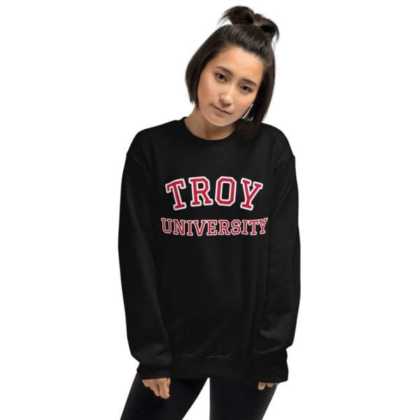 TROY UNIVERSITY - Unisex Crew Neck BLACK (GRADUATE)