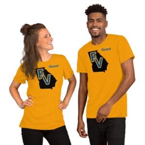 Fort Valley State University Short sleeve Unisex Staple T-shirt Bella | Canvas 3001 |  (Gold)