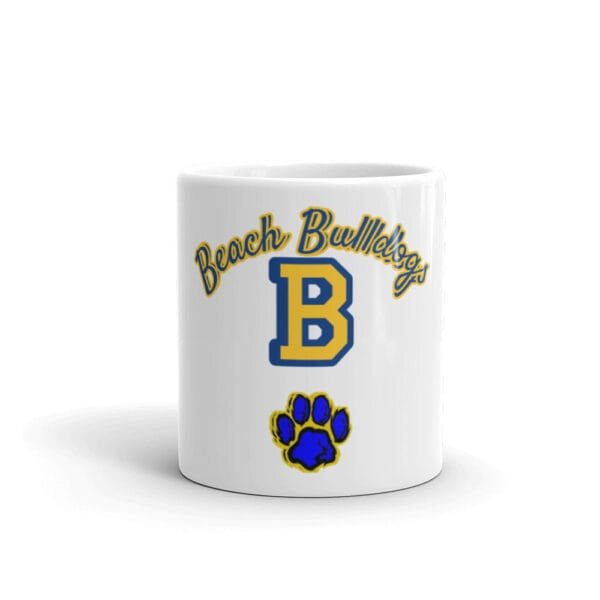 AEB - Beach Bulldogs White glossy mug - Image 4