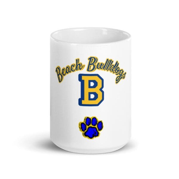 AEB - Beach Bulldogs White glossy mug