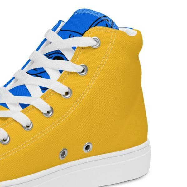 Custom - Blue & Gold Women's High Top Canvas Shoes | Upload Image - Image 5