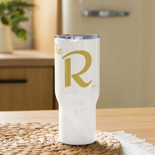 The R - Travel mug with a handle