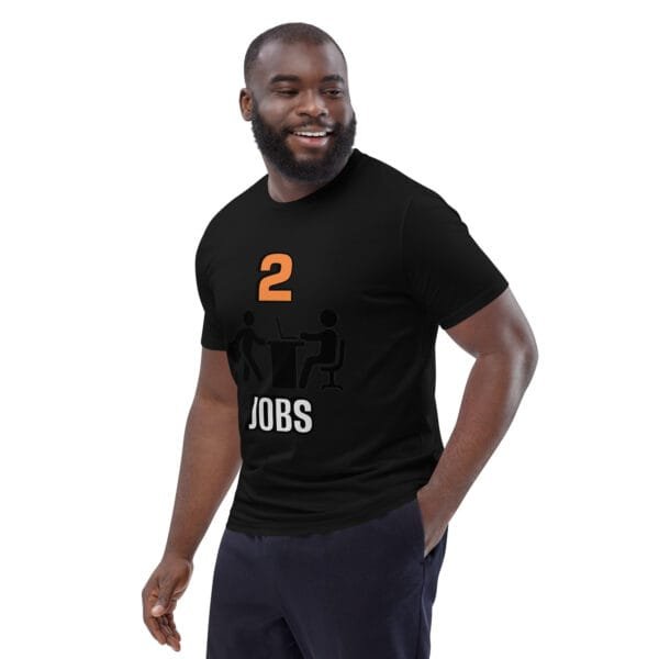 2JOBS - Unisex organic cotton t-shirt (BLK) - Image 4