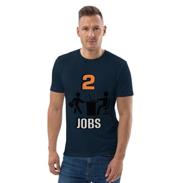 2JOBS - Unisex organic cotton t-shirt (Navy)