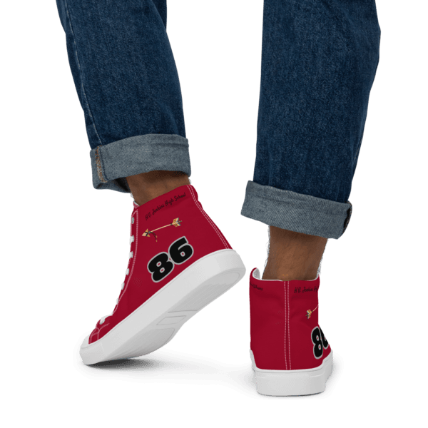 HV Men's - Crimson and silver Alumni High Top Canvas Shoes - Signature Edition - Image 6