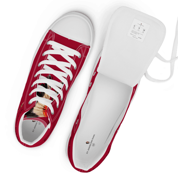 HV Men's - Crimson and silver Alumni High Top Canvas Shoes - Signature Edition - Image 10