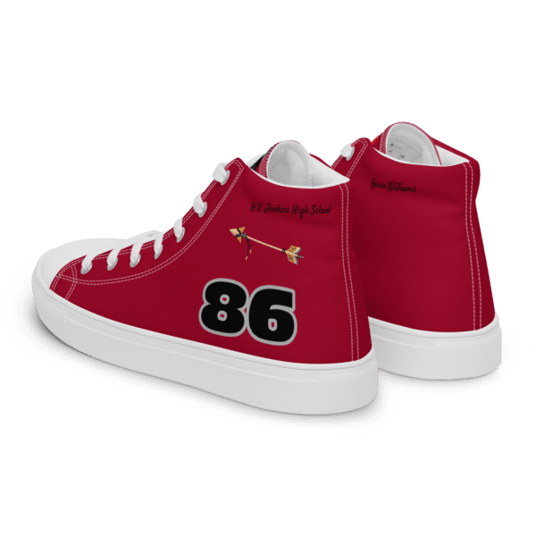 HV Men's - Crimson and silver Alumni High Top Canvas Shoes - Signature Edition - Image 19