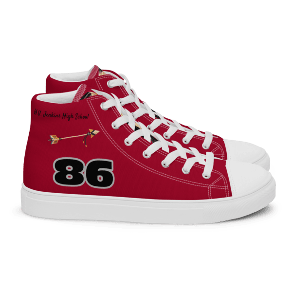 HV Men's - Crimson and silver Alumni High Top Canvas Shoes - Signature Edition - Image 24