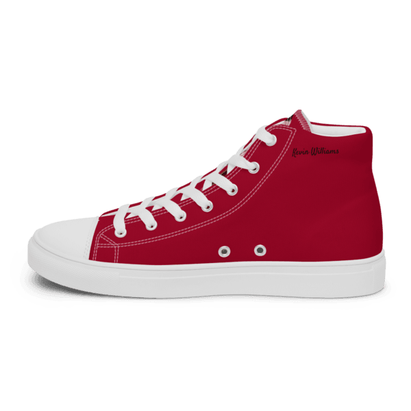 HV Men's - Crimson and silver Alumni High Top Canvas Shoes - Signature Edition - Image 27