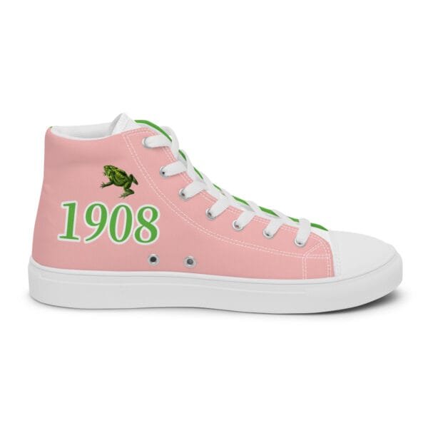 Chucks and Pearls - 1908 Women’s high top canvas shoes (Skee Wee) - (Custom - LuLu) - Image 2