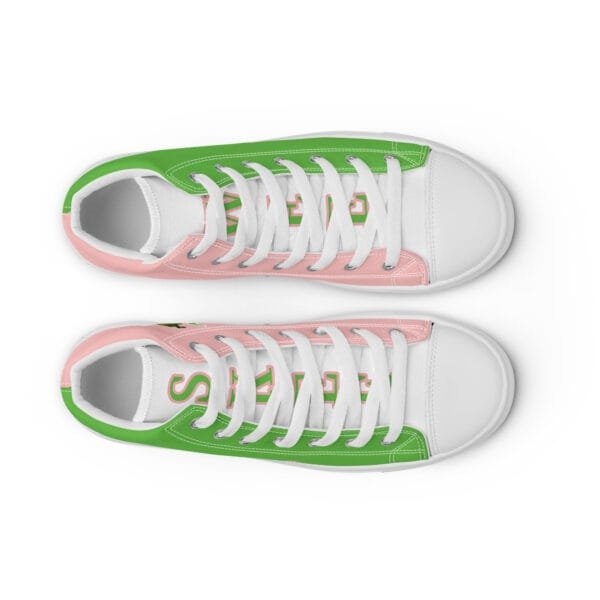 Chucks and Pearls - 1908 Women’s high top canvas shoes (Skee Wee) - (Custom - LuLu) - Image 4