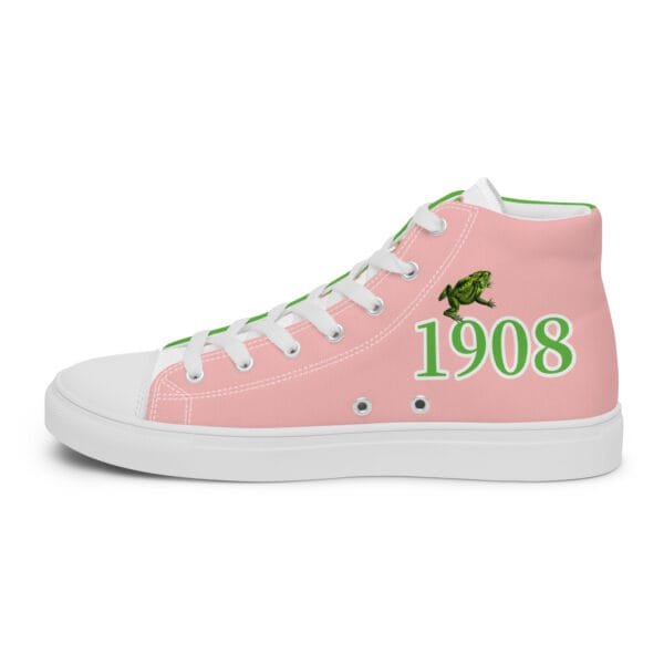 Chucks and Pearls - 1908 Women’s high top canvas shoes (Skee Wee) - (Custom - LuLu) - Image 7