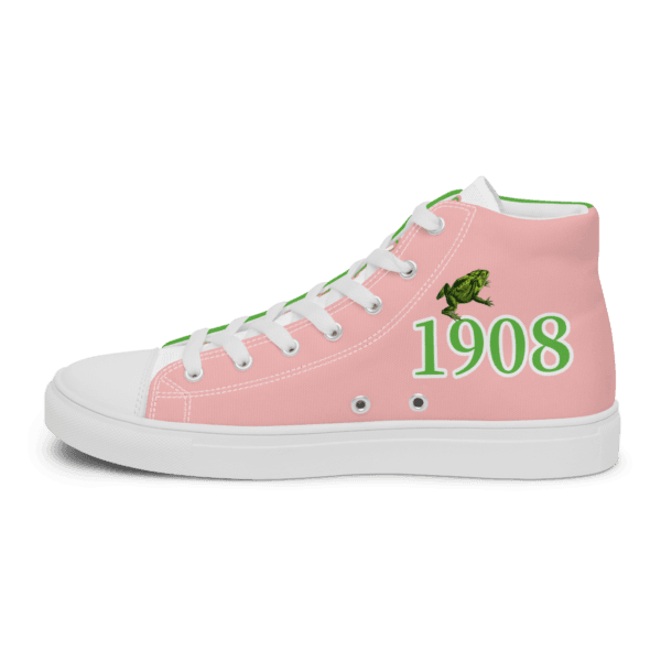 Chucks N Pearls – 1908 Women’s high top canvas shoes (Skee Wee) – (Custom – Name|Number|Year) - Image 5