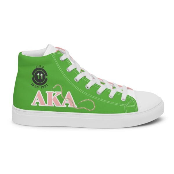 Chucks and Pearls - 1908 Women’s high top canvas shoes (Skee Wee) - (Custom - LuLu) - Image 8