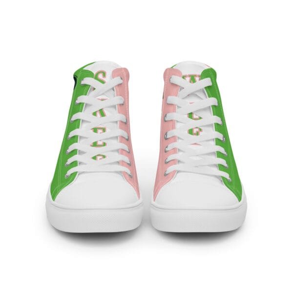 Chucks N Pearls – 1908 Women’s high top canvas shoes (Skee Wee) – (Custom – Name|Number|Year) - Image 20