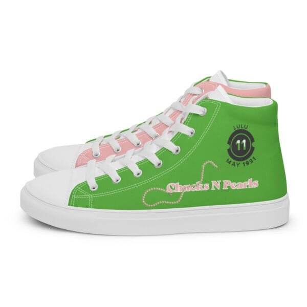 Chucks and Pearls - 1908 Women’s high top canvas shoes (Skee Wee) - (Custom - LuLu) - Image 19