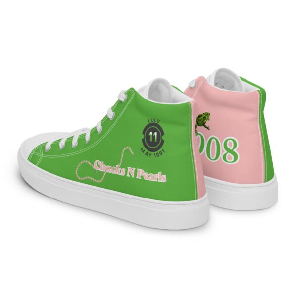 Chucks and Pearls - 1908 Women’s high top canvas shoes (Skee Wee) - (Custom - LuLu) - Image 20