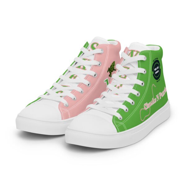 Chucks N Pearls – 1908 Women’s high top canvas shoes (Skee Wee) – (Custom – Name|Number|Year) - Image 19