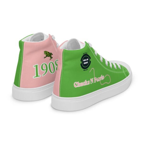 Chucks N Pearls – 1908 Women’s high top canvas shoes (Skee Wee) – (Custom – Name|Number|Year) - Image 23