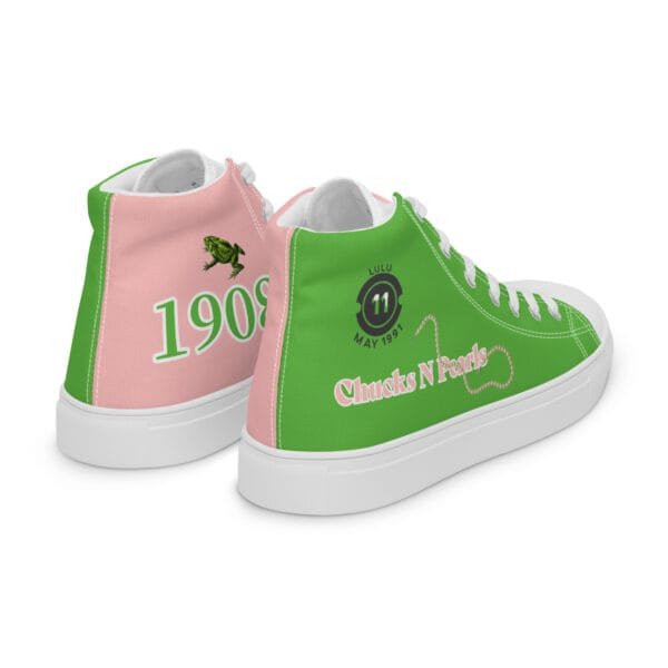 Chucks and Pearls - 1908 Women’s high top canvas shoes (Skee Wee) - (Custom - LuLu) - Image 25