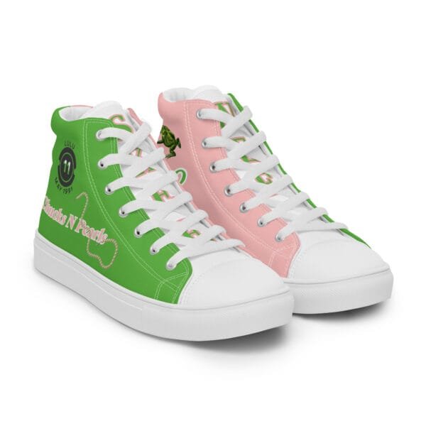 Chucks and Pearls - 1908 Women’s high top canvas shoes (Skee Wee) - (Custom - LuLu) - Image 26